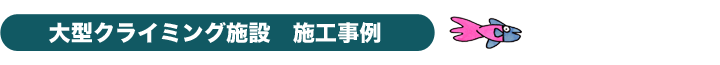 大型クライミング施設　施工事例